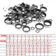 33/37/41/49pcs Fishing Rod Guides Line Ring Set Top Tip Telescopic Fishing Rod Eye Ring Rod Guides