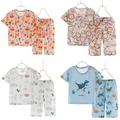 Summer Children Sleepwear Boys Suits Breathable Home Clothes Girls Pajamas Quick-drying Baby Kids