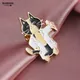 Lovely Cat Doctor Lapel Brooches Pin Medical Syringe Nurse Doctor Cartoon Badge Student Backpack