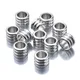 20pcs Stainless Steel Big Hole Spacer Beads Ring Inner hole 2 3 4 5 6 mm for DIY Jewelry Beads Craft