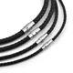 Men-made Leather Necklace Choker Black Brown Braided Rope Chain for Men Women Simple Jewelry Gifts