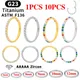 1/10PC G23 Titanium Nose Rings Septum Clicker Round Earrings CZ Hinged Segment Ear Tragus Cartilage