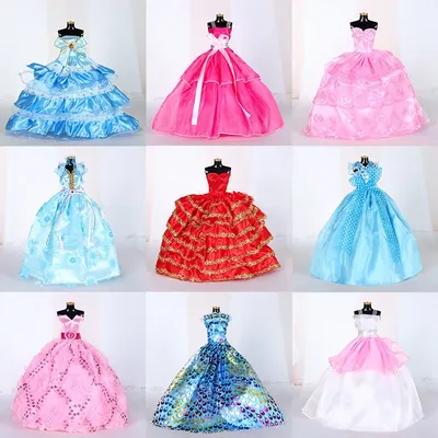 30cm Barbies Doll Clothes Fashion Dress Wedding Princess or Party Dress for 29CM Barbie Doll Best
