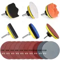 3Inch Self-Adhesive Pad Sandpaper Car Polishing Disc Buffing Waxing Sponge Kit Headlight Wheel