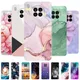 For Honor 50 Lite Case Nova 8i Cover Soft Silicone Clear Cases Huawei Nova8i Bumper Marble Back