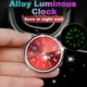 Mini Luminous Car Clock Automobiles Internal Stick-On Watch Mechanics Quartz Clocks Auto Ornament