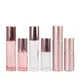 6/12/24pcs 5ml/10ml Pink/Matte Rose/Transparent Glass Roll on Bottle with Stainless Steel Roller