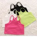 V-TREE Girls Bra camisole girl cotton vest child world of tank girls underwear candy color girls