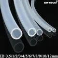 1/5M Food Grade Clear Transparent Silicone Rubber Hose ID 0.5 1 2 3 4 5 6 7 8 9 10 12mm O.D Flexible