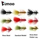 Bimoo 5pcs Woolly Bugger Streamers Fly Brass Head Rubber Legs Fishing Flies Pike Bass Rainbow Trout