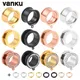 Vanku 2pcs DIY Dangle Double Flared Stainless Steel Ear Plugs Piercing Screw Tunnels Stretchers Body