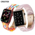 Resin Strap For apple watch band 44 mm 40mm 41mm 45mm watchband Accessorei for iwatch bracelet for