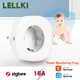 LELLKI Zigbee Plug Wall Socket EU BR IT JP FR IL 16A Smart Adaptor Power Monitoring Remote Voice