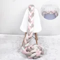 1M/2M/3M /4M Baby Bed Bumper Braid Knot Long Handmade Knotted Weaving Plush Baby Crib Protector