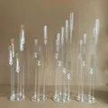 10pcs Wedding Decoration Centerpiece Candelabra Clear Candle Holder Acrylic Candlesticks for