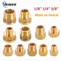 Brass 1/8 1/4 3/8 Female to Male Threaded Hex Bushing Reducer Copper Pipe Fitting Water Gas Adapter