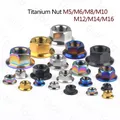 Tgou Titanium Nut M5/M6/M8/M10/M12/M14/M16 Flange Nuts Tc4 Motorcycle Modification