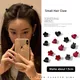 5Pcs Black Red Heart Rabbit Flower Small 1.5cm Matte Hair Claw Side Bangs Clip For Kids Girl Child