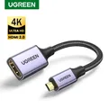 UGREEN Micro HDMI to HDMI Adapter 4K/60Hz 3D Micro HDMI to HDMI for GoPro Hero 7 Raspberry Pi 4 Sony