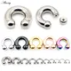 Alisouy 1pc Big Large Size Captive Bead Nose Ring Ear Plug Expander Guauge Male Genital BCR Hoop