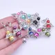 9/12pcs/Lot Guardian Angel Charms Keychain Beads Angel Wings Pendant Keychain Handmade Jewelry