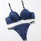 Push Up Bra Set Lace Bra And Panty Set Sexy Women’s Embroidery Deep V Lingerie Set Good Quality