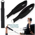 Double Ring Elastic Yoga Pilates Bed Exercise Accessory Ankle Buckle Pilates Stretch Strap