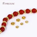 2 Sizes 18K Gold Plated Roundel Spacer Beads Brass Metal Loose Beads Separators For DIY Bracelet