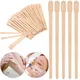 100PCS Woman Wooden Hair Removal Stick Disposable Depilation Spatula Wax Sticks Wood Face Eyebrows