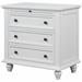 Alcott Hill® Accent Chest, Storage Wood Cabinet, End Table w/ 3 Drawers & Pull out Tray Wood in White | 28.1 H x 28 W x 16.9 D in | Wayfair