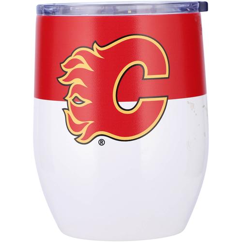 Calgary Flames 16oz. Gebogener Trinkbecher aus Edelstahl in Colorblock-Optik