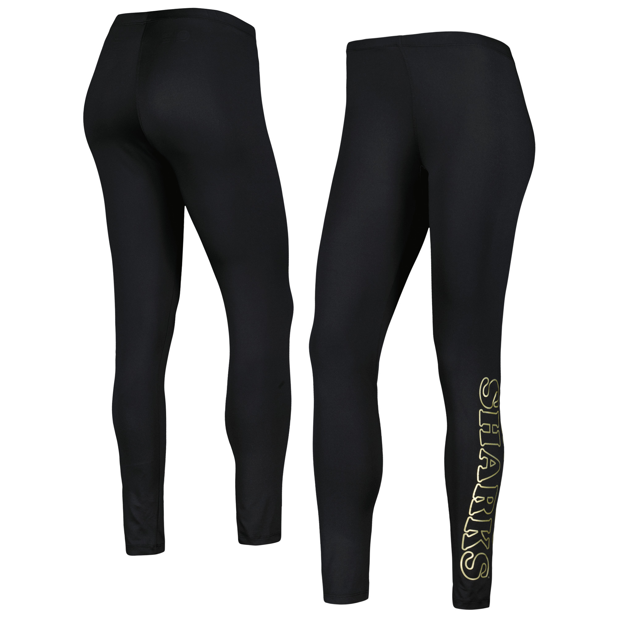 Damen G-III Sports by Carl Banks Schwarze Stadion-Leggings der San Jose Sharks Image
