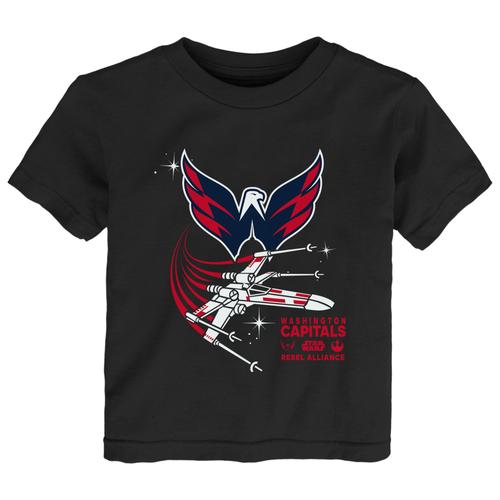 Schwarzes Star Wars Rebel Alliance T-Shirt der Washington Capitals für Kleinkinder