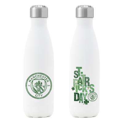 Isolierte Wasserflasche zum St. Patrick's Day in Manchester City Image