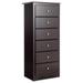 6 Drawer Chest Wooden Dresser Clothes Organizer Bedroom Furniture Tall Storage Cabinet (Brown)