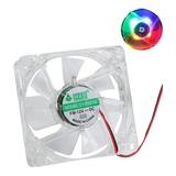 Computer case cooling fan 1PC 8CM Computer Case Fan Power Supply LED Computer Fan Luminous Computer Case Cooling Fan Mute Heat Sink Fan for Home Use (Colorful Lamp)