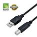 USB 2.0 Cable - A-Male to B-Male for Brother DSmobile Compact Scanner (Specific Models Only) - 6 FT /BLACK