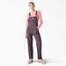 Dickies Women's Regular Fit Hickory Stripe Bib Overalls - Pink/navy Size S (FBR11)