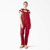 Dickies Women's Regular Fit Bib Overalls - English Red Size XS (FBR12)