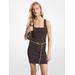 Michael Kors Ribbed Stretch Knit Tank Dress Brown S