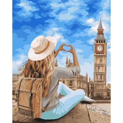 Malen nach Zahlen auf Leinwand London, 40 x 50 cm