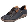 Schnürschuh REMONTE, Damen, Gr. 38, bunt (dunkelblau, braun), Leder, unifarben mit Farbeinsatz, sportlich, Schuhe, mit Tex-Ausstattung, Freizeitschuh, Halbschuh, Schnürschuh