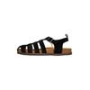 Sandale HENRY STEVENS "Drew FSI Freizeitschuh", Herren, Gr. 45, schwarz, Leder, casual, Schuhe, Herren-Sandalen handgefertigt, Lederschuhe Slipper