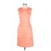 Calvin Klein Cocktail Dress - Sheath: Orange Solid Dresses - Women's Size 2