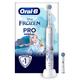 Oral-B Pro Junior Frozen Elektrische Zahnbürste/Electric Toothbrush für Kinder ab 6 Jahren, 2 Aufsteckbürsten, 360°-Andruckkontrolle, 2 Putzmodi inkl. Sensitiv für Zahnpflege, weiche Borsten, weiß