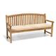 Jati Gloucester Teak Curved Back FULLY ASSEMBLED Garden Bench 1.8m with Natural Cushion Brand, Quality & Value