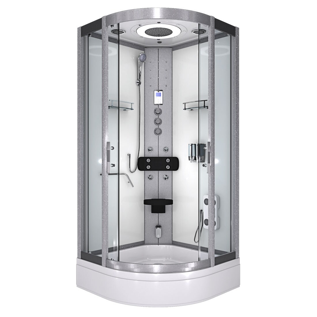 AcquaVapore Komplettdusche Duschkabine Fertigdusche Dusche D58-60T1-EC 100x100 cm mit 2K Scheiben Versiegelung Image