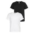 T-Shirt CHAMPION "Classic 2pack Crewneck - für Kinder" Gr. XL (164/170), schwarz-weiß (weiß, schwarz) Kinder Shirts Langarmshirts