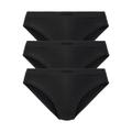 Slip HUGO UNDERWEAR "TRIPLET BRIEF PURE" Gr. L (40), 3 St., schwarz (black) Damen Unterhosen Klassische Slips