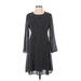 CeCe Casual Dress - A-Line: Black Polka Dots Dresses - Women's Size 4